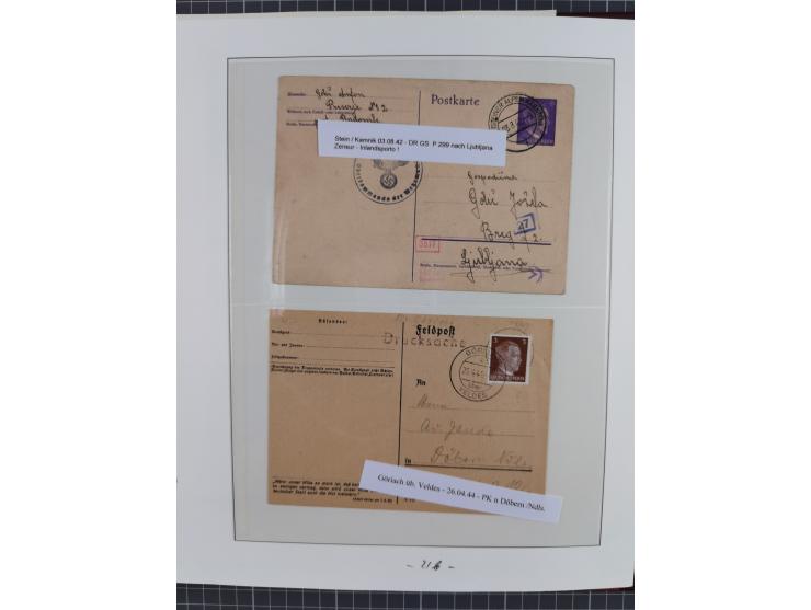 1944, meist ungebraucht/postfrische Sammlung mit wenigen Belegen, dazu netter Teil italienische Besetzung Laibach mit Briefen