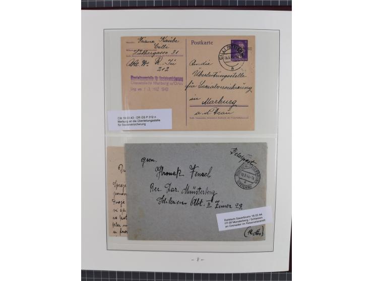 1944, meist ungebraucht/postfrische Sammlung mit wenigen Belegen, dazu netter Teil italienische Besetzung Laibach mit Briefen