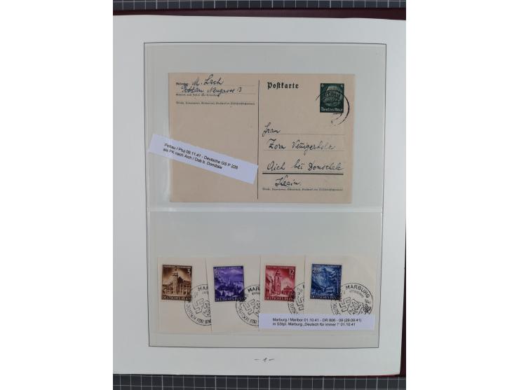 1944, meist ungebraucht/postfrische Sammlung mit wenigen Belegen, dazu netter Teil italienische Besetzung Laibach mit Briefen