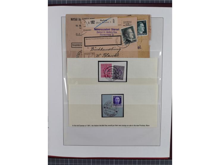 1944, meist ungebraucht/postfrische Sammlung mit wenigen Belegen, dazu netter Teil italienische Besetzung Laibach mit Briefen