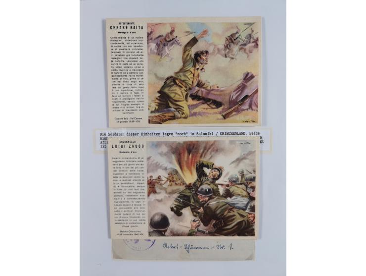 1941/46, interessante Sammlung “Der Krieg in der Wüste” mit vielen verschiedenen Einheiten und Feldpoststempeln, R-Dienstbrie