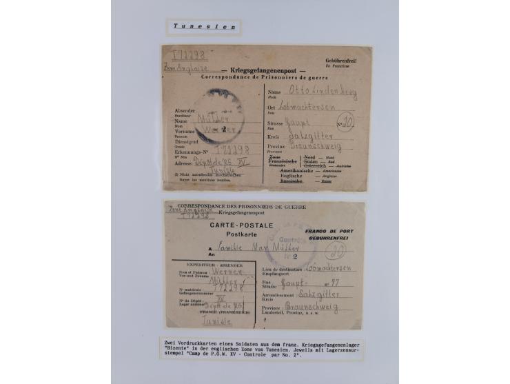 1941/46, interessante Sammlung “Der Krieg in der Wüste” mit vielen verschiedenen Einheiten und Feldpoststempeln, R-Dienstbrie