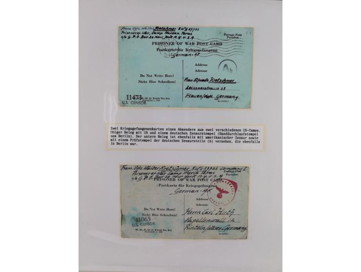 1941/46, interessante Sammlung “Der Krieg in der Wüste” mit vielen verschiedenen Einheiten und Feldpoststempeln, R-Dienstbrie