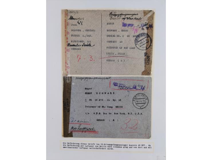 1941/46, interessante Sammlung “Der Krieg in der Wüste” mit vielen verschiedenen Einheiten und Feldpoststempeln, R-Dienstbrie