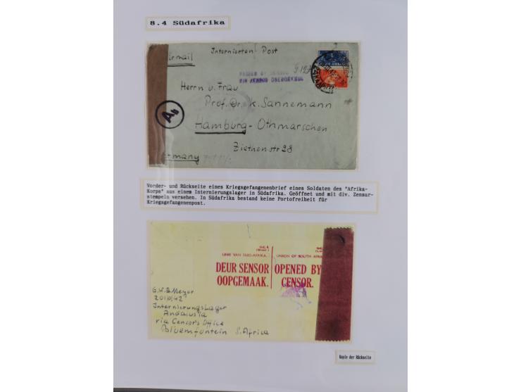 1941/46, interessante Sammlung “Der Krieg in der Wüste” mit vielen verschiedenen Einheiten und Feldpoststempeln, R-Dienstbrie