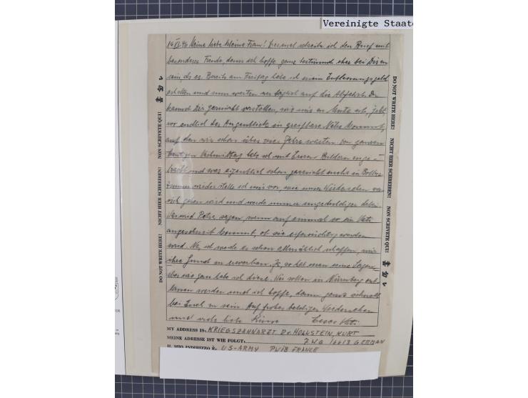 1941/47, umfangreiche Sammlung “Kriegsgefangenen- und Suchdienstpost” mit vielen verschiedenen Lagern, Zensuren, Überrolller,