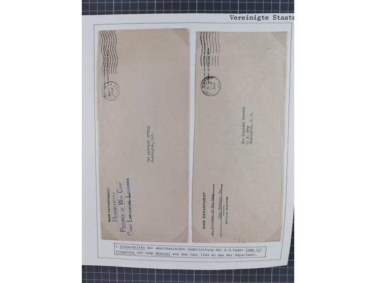 1941/47, umfangreiche Sammlung “Kriegsgefangenen- und Suchdienstpost” mit vielen verschiedenen Lagern, Zensuren, Überrolller,