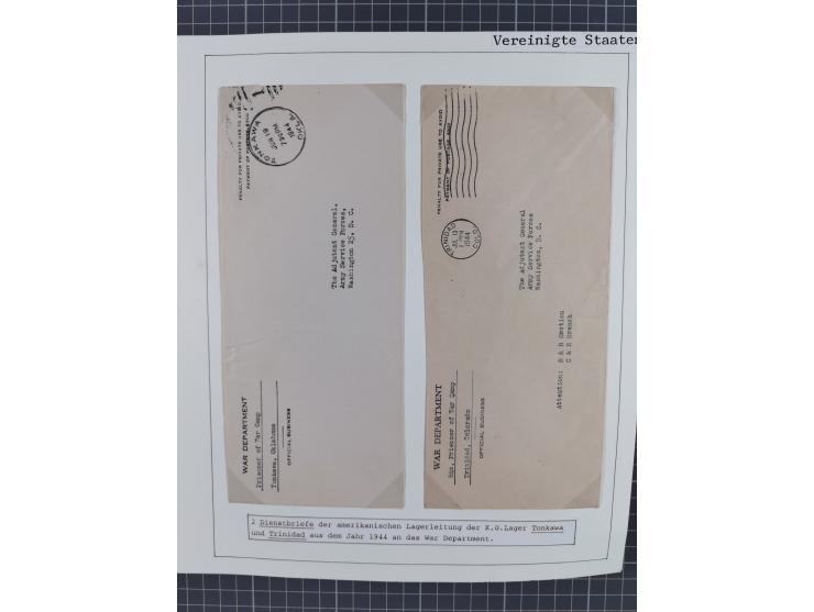 1941/47, umfangreiche Sammlung “Kriegsgefangenen- und Suchdienstpost” mit vielen verschiedenen Lagern, Zensuren, Überrolller,