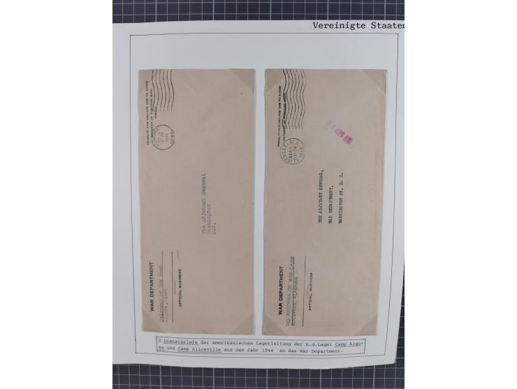 1941/47, umfangreiche Sammlung “Kriegsgefangenen- und Suchdienstpost” mit vielen verschiedenen Lagern, Zensuren, Überrolller,