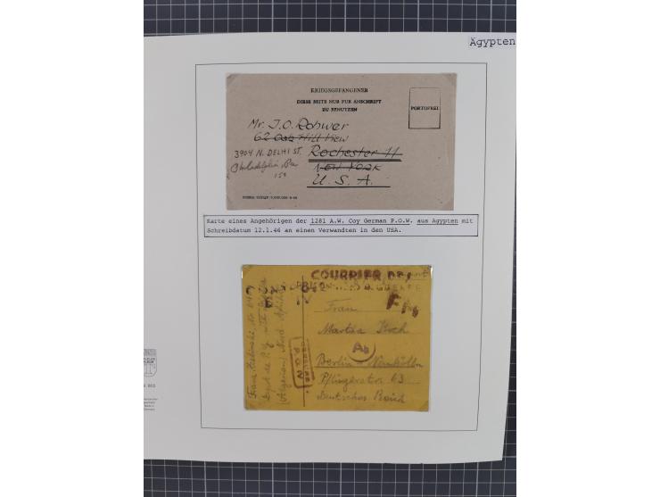 1941/47, umfangreiche Sammlung “Kriegsgefangenen- und Suchdienstpost” mit vielen verschiedenen Lagern, Zensuren, Überrolller,
