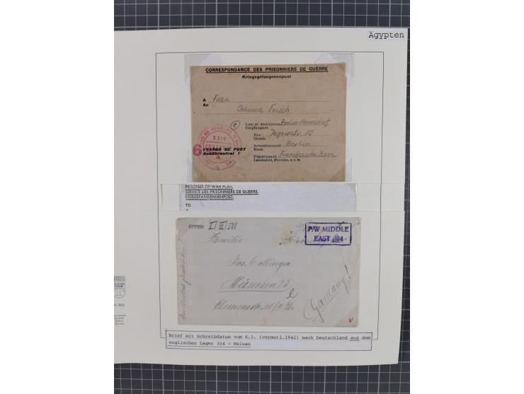 1941/47, umfangreiche Sammlung “Kriegsgefangenen- und Suchdienstpost” mit vielen verschiedenen Lagern, Zensuren, Überrolller,