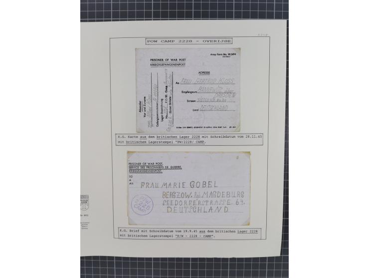 1941/47, umfangreiche Sammlung “Kriegsgefangenen- und Suchdienstpost” mit vielen verschiedenen Lagern, Zensuren, Überrolller,