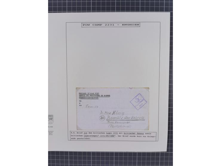 1941/47, umfangreiche Sammlung “Kriegsgefangenen- und Suchdienstpost” mit vielen verschiedenen Lagern, Zensuren, Überrolller,