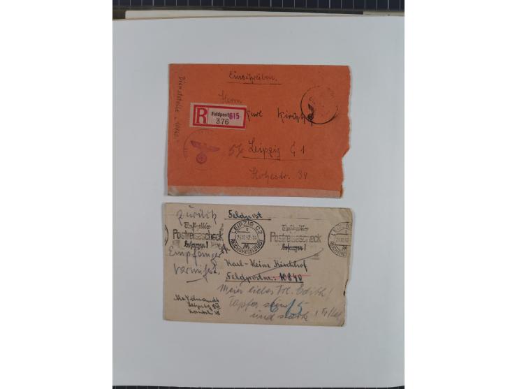1941/47, umfangreiche Sammlung “Kriegsgefangenen- und Suchdienstpost” mit vielen verschiedenen Lagern, Zensuren, Überrolller,