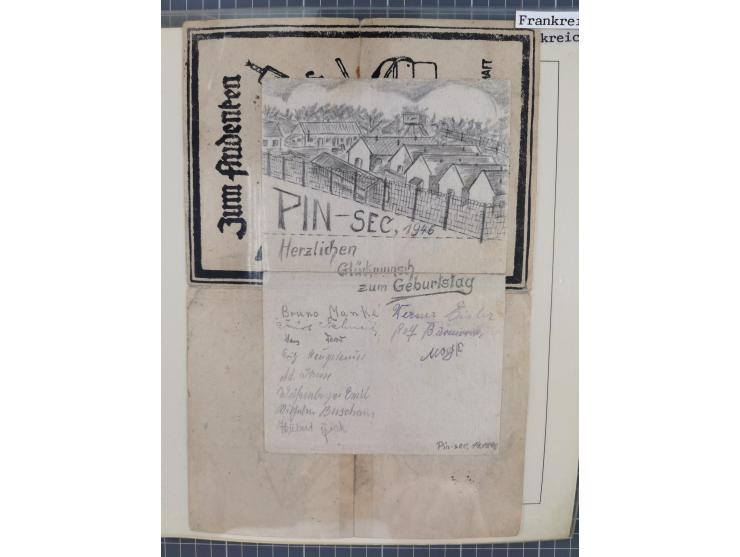 1941/47, umfangreiche Sammlung “Kriegsgefangenen- und Suchdienstpost” mit vielen verschiedenen Lagern, Zensuren, Überrolller,