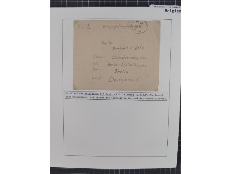 1941/47, umfangreiche Sammlung “Kriegsgefangenen- und Suchdienstpost” mit vielen verschiedenen Lagern, Zensuren, Überrolller,