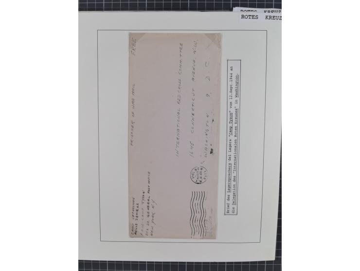 1941/47, umfangreiche Sammlung “Kriegsgefangenen- und Suchdienstpost” mit vielen verschiedenen Lagern, Zensuren, Überrolller,