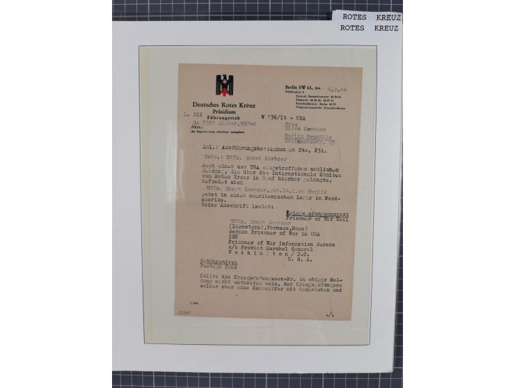 1941/47, umfangreiche Sammlung “Kriegsgefangenen- und Suchdienstpost” mit vielen verschiedenen Lagern, Zensuren, Überrolller,
