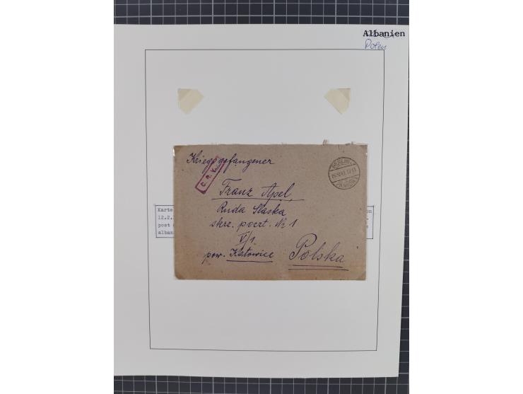 1941/47, umfangreiche Sammlung “Kriegsgefangenen- und Suchdienstpost” mit vielen verschiedenen Lagern, Zensuren, Überrolller,
