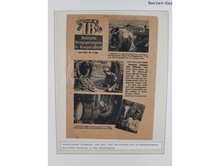 1941/47, umfangreiche Sammlung “Kriegsgefangenen- und Suchdienstpost” mit vielen verschiedenen Lagern, Zensuren, Überrolller,
