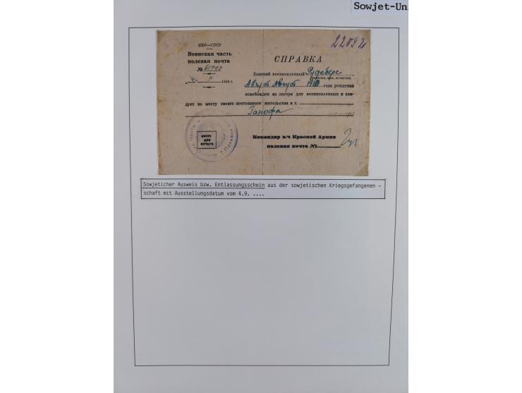 1941/47, umfangreiche Sammlung “Kriegsgefangenen- und Suchdienstpost” mit vielen verschiedenen Lagern, Zensuren, Überrolller,