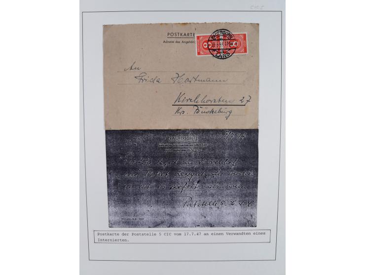 1941/47, umfangreiche Sammlung “Kriegsgefangenen- und Suchdienstpost” mit vielen verschiedenen Lagern, Zensuren, Überrolller,