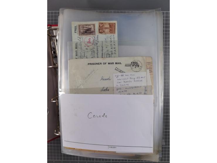 1941/47, umfangreiche Sammlung “Kriegsgefangenen- und Suchdienstpost” mit vielen verschiedenen Lagern, Zensuren, Überrolller,