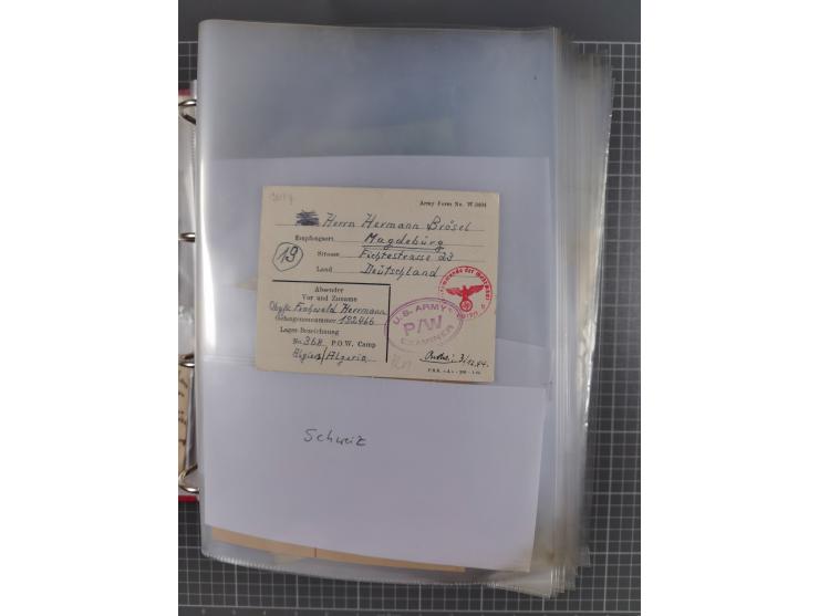 1941/47, umfangreiche Sammlung “Kriegsgefangenen- und Suchdienstpost” mit vielen verschiedenen Lagern, Zensuren, Überrolller,