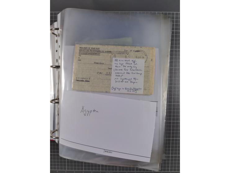 1941/47, umfangreiche Sammlung “Kriegsgefangenen- und Suchdienstpost” mit vielen verschiedenen Lagern, Zensuren, Überrolller,