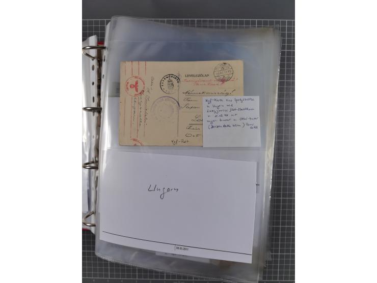 1941/47, umfangreiche Sammlung “Kriegsgefangenen- und Suchdienstpost” mit vielen verschiedenen Lagern, Zensuren, Überrolller,