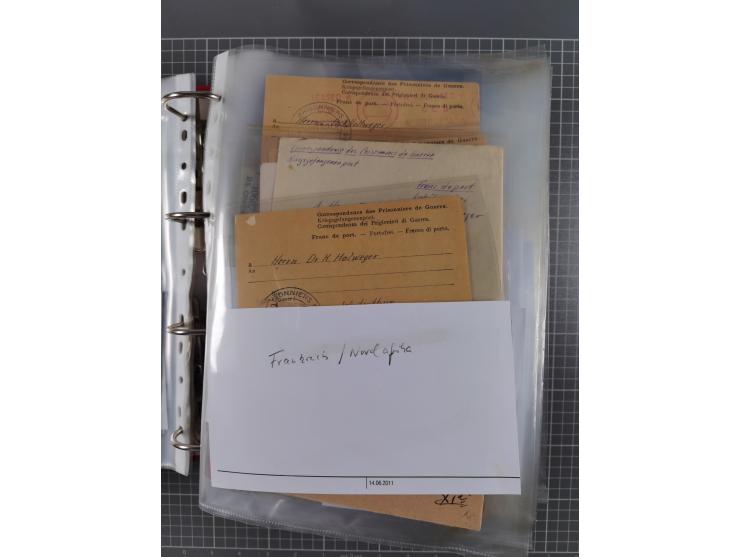 1941/47, umfangreiche Sammlung “Kriegsgefangenen- und Suchdienstpost” mit vielen verschiedenen Lagern, Zensuren, Überrolller,