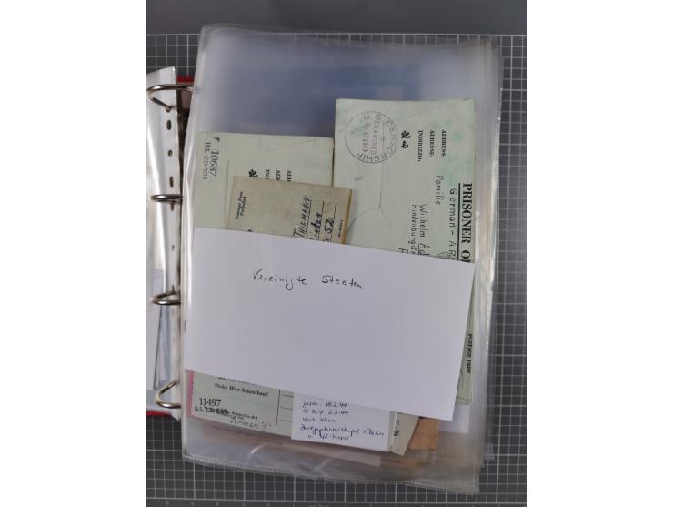 1941/47, umfangreiche Sammlung “Kriegsgefangenen- und Suchdienstpost” mit vielen verschiedenen Lagern, Zensuren, Überrolller,