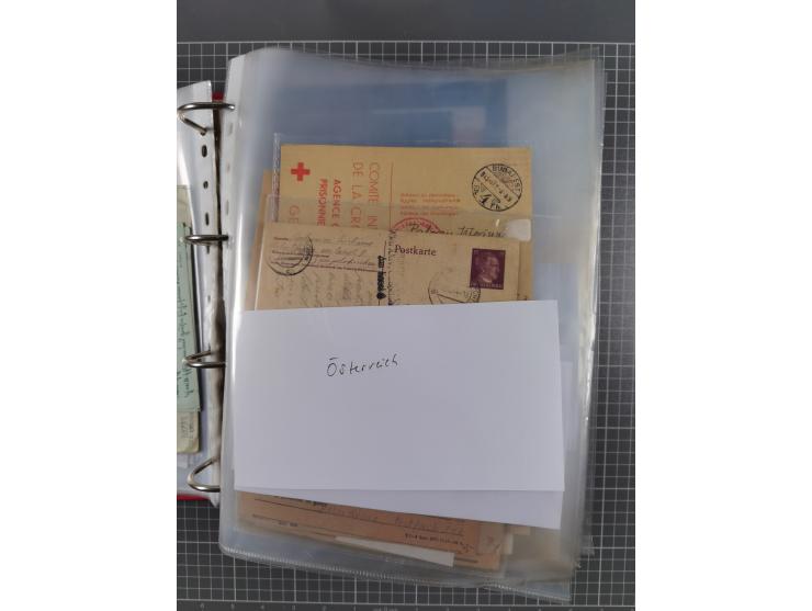 1941/47, umfangreiche Sammlung “Kriegsgefangenen- und Suchdienstpost” mit vielen verschiedenen Lagern, Zensuren, Überrolller,