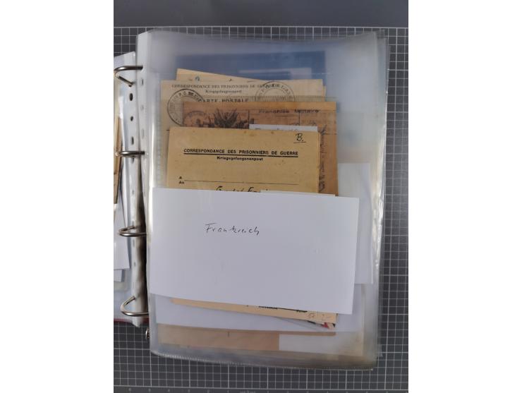 1941/47, umfangreiche Sammlung “Kriegsgefangenen- und Suchdienstpost” mit vielen verschiedenen Lagern, Zensuren, Überrolller,