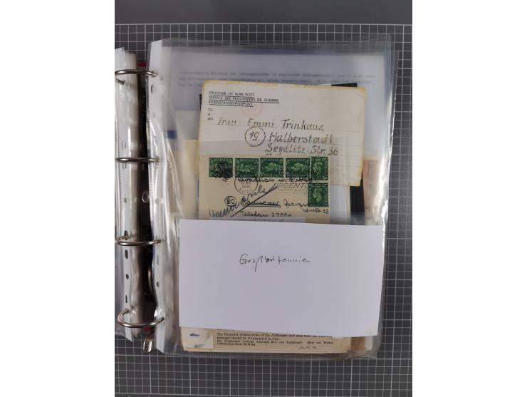 1941/47, umfangreiche Sammlung “Kriegsgefangenen- und Suchdienstpost” mit vielen verschiedenen Lagern, Zensuren, Überrolller,