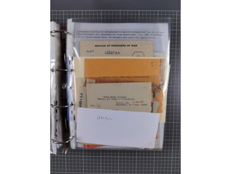 1941/47, umfangreiche Sammlung “Kriegsgefangenen- und Suchdienstpost” mit vielen verschiedenen Lagern, Zensuren, Überrolller,