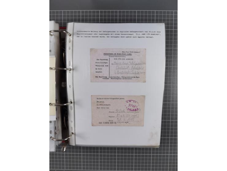 1941/47, umfangreiche Sammlung “Kriegsgefangenen- und Suchdienstpost” mit vielen verschiedenen Lagern, Zensuren, Überrolller,