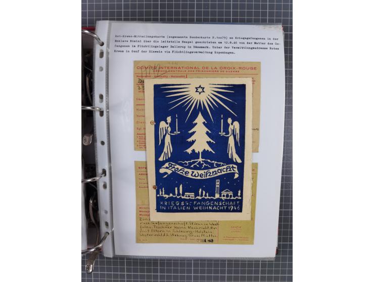 1941/47, umfangreiche Sammlung “Kriegsgefangenen- und Suchdienstpost” mit vielen verschiedenen Lagern, Zensuren, Überrolller,