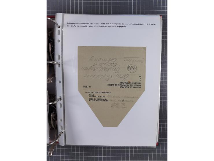 1941/47, umfangreiche Sammlung “Kriegsgefangenen- und Suchdienstpost” mit vielen verschiedenen Lagern, Zensuren, Überrolller,