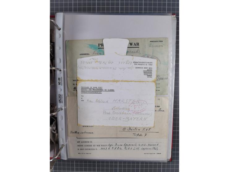 1941/47, umfangreiche Sammlung “Kriegsgefangenen- und Suchdienstpost” mit vielen verschiedenen Lagern, Zensuren, Überrolller,