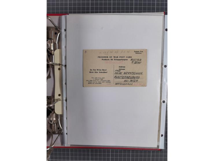 1941/47, umfangreiche Sammlung “Kriegsgefangenen- und Suchdienstpost” mit vielen verschiedenen Lagern, Zensuren, Überrolller,