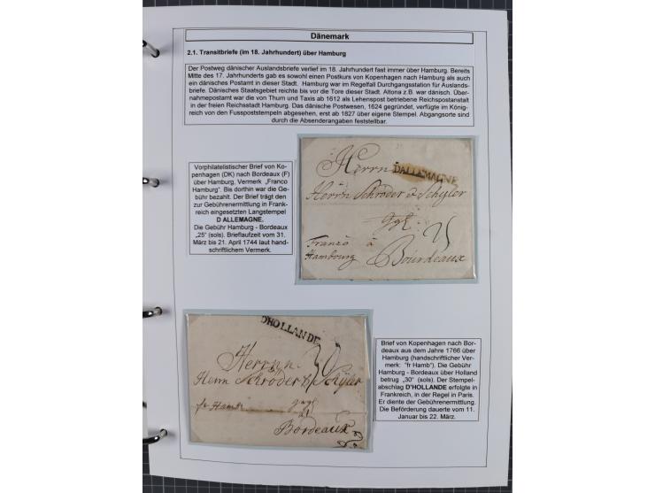 1662/1865 (ca.), most interesting collection with 68 covers, including mail routes between Hamburg and Copenhagen via Schlesw