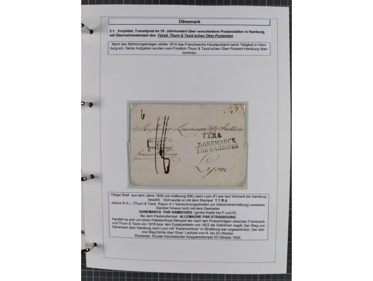 1662/1865 (ca.), most interesting collection with 68 covers, including mail routes between Hamburg and Copenhagen via Schlesw