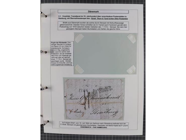 1662/1865 (ca.), most interesting collection with 68 covers, including mail routes between Hamburg and Copenhagen via Schlesw