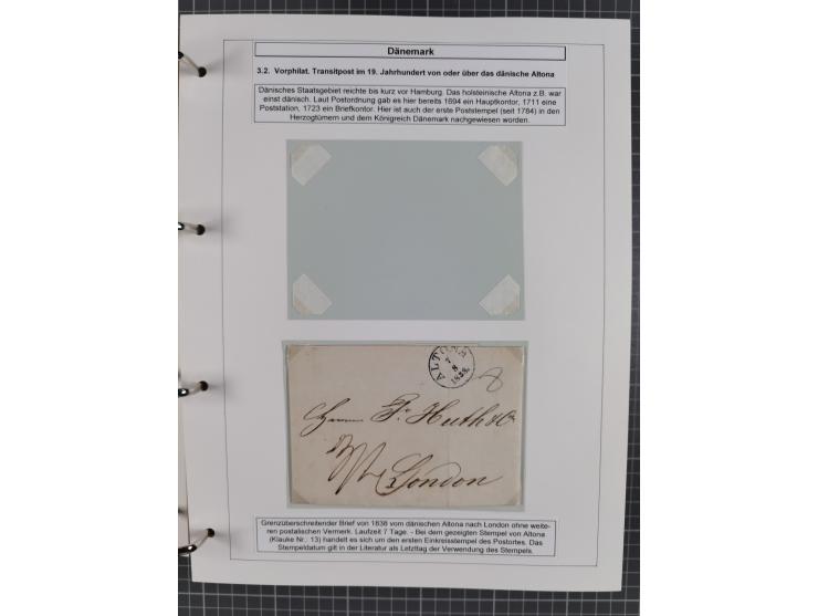 1662/1865 (ca.), most interesting collection with 68 covers, including mail routes between Hamburg and Copenhagen via Schlesw