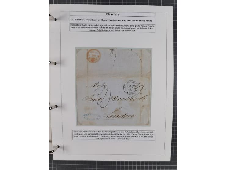 1662/1865 (ca.), most interesting collection with 68 covers, including mail routes between Hamburg and Copenhagen via Schlesw