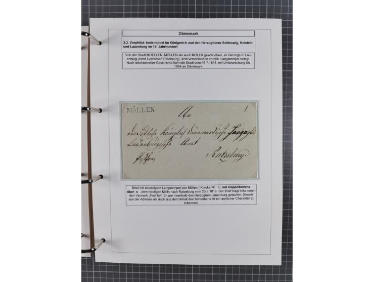 1662/1865 (ca.), most interesting collection with 68 covers, including mail routes between Hamburg and Copenhagen via Schlesw