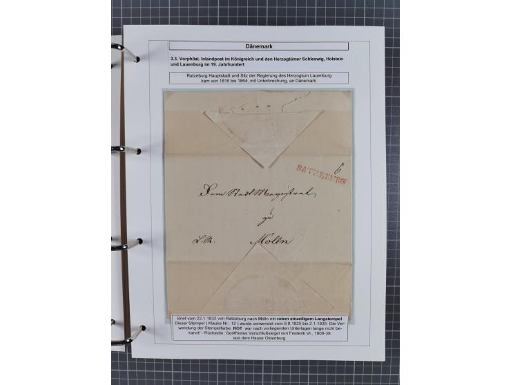 1662/1865 (ca.), most interesting collection with 68 covers, including mail routes between Hamburg and Copenhagen via Schlesw