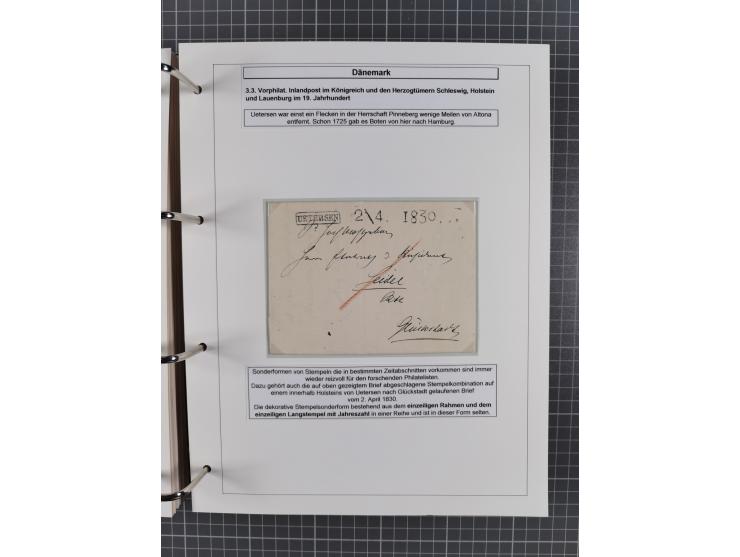 1662/1865 (ca.), most interesting collection with 68 covers, including mail routes between Hamburg and Copenhagen via Schlesw