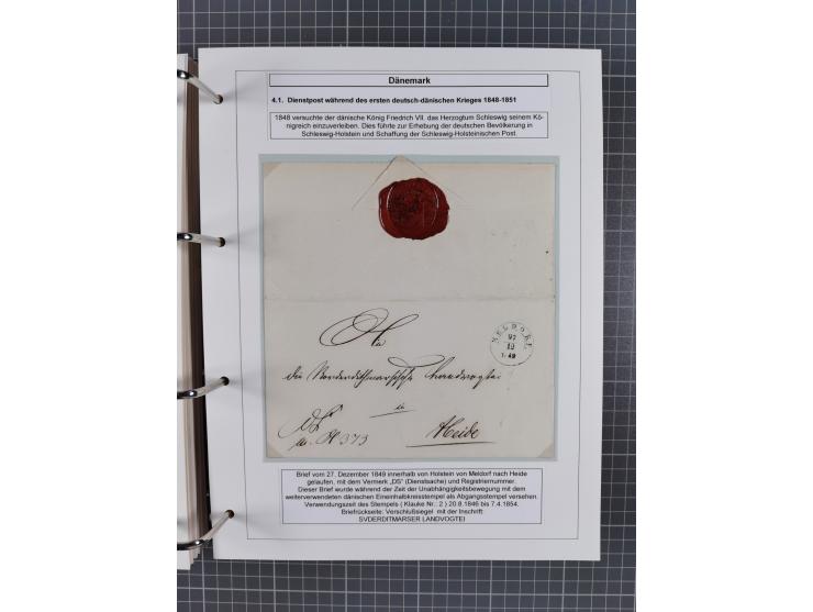 1662/1865 (ca.), most interesting collection with 68 covers, including mail routes between Hamburg and Copenhagen via Schlesw